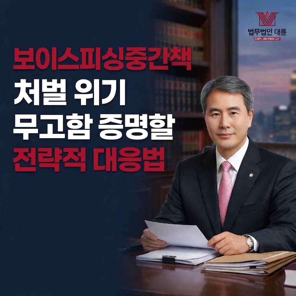 보이스피싱중간책 처벌 위기 | 보이스피싱 혐의 벗는 대응 전략