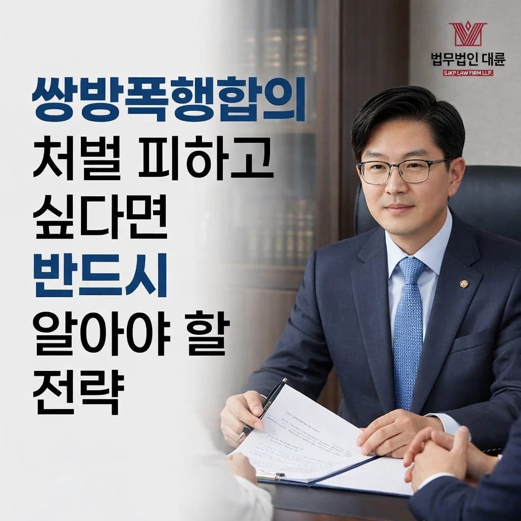 쌍방폭행합의 | 쌍방폭행 처벌 피하고 싶다면 반드시 알아야 할 전략