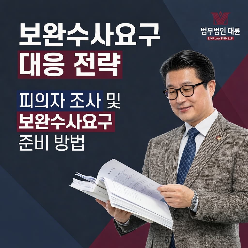 보완수사요구 대응 전략 | 피의자 조사 및 보완수사요구 준비 방법