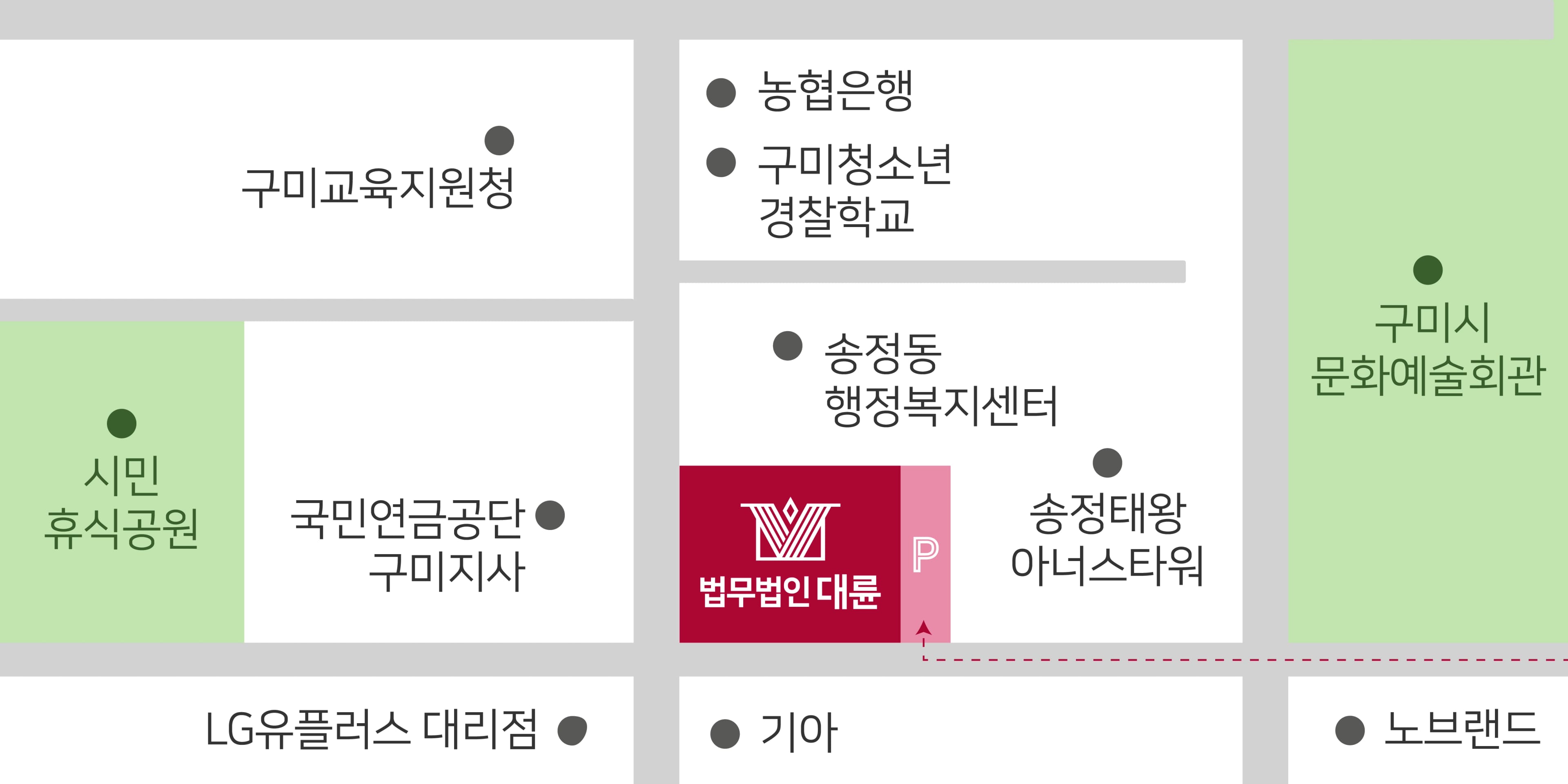 김천구미 사무소 약도